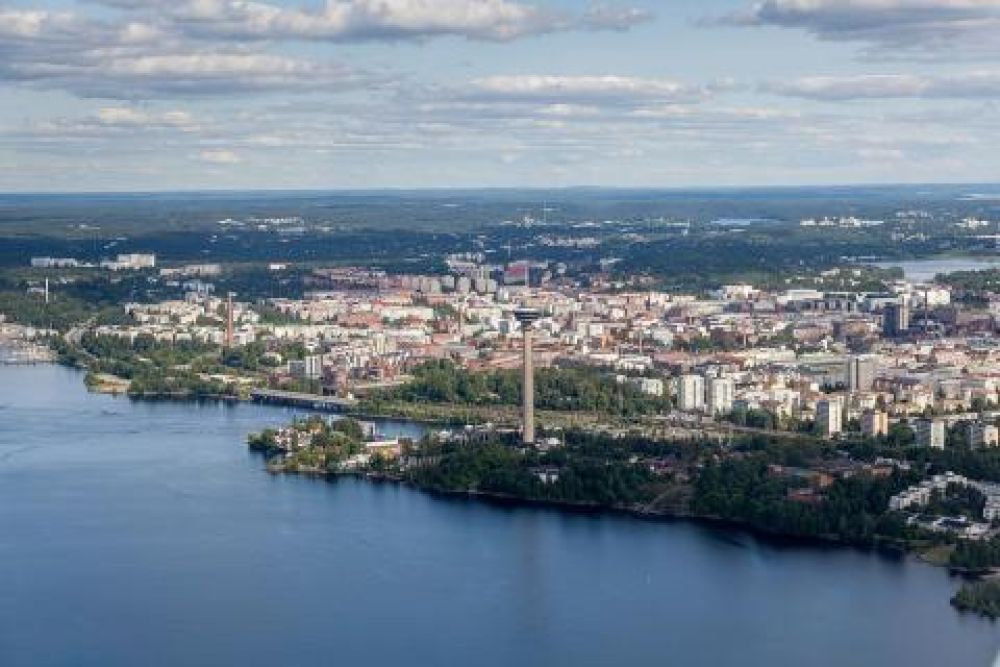 Tampere in Finnland zwischen den Seen zwischen den Seen Näsijärvi und Pyhäjärvi
